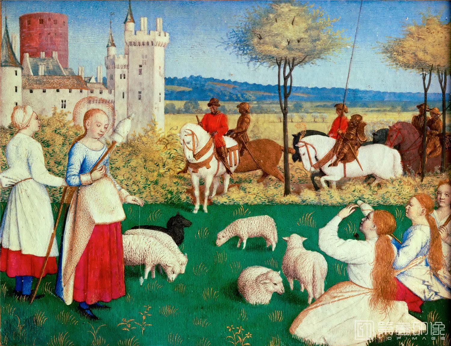 油画-卢浮宫-Fouquet, JeanLes Heures d’Etienne Chavalier-0585